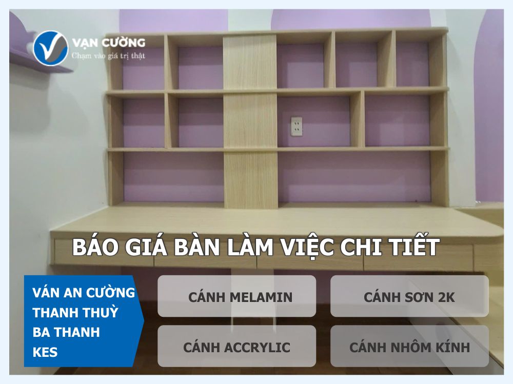 Báo giá bàn làm việc ván mdf