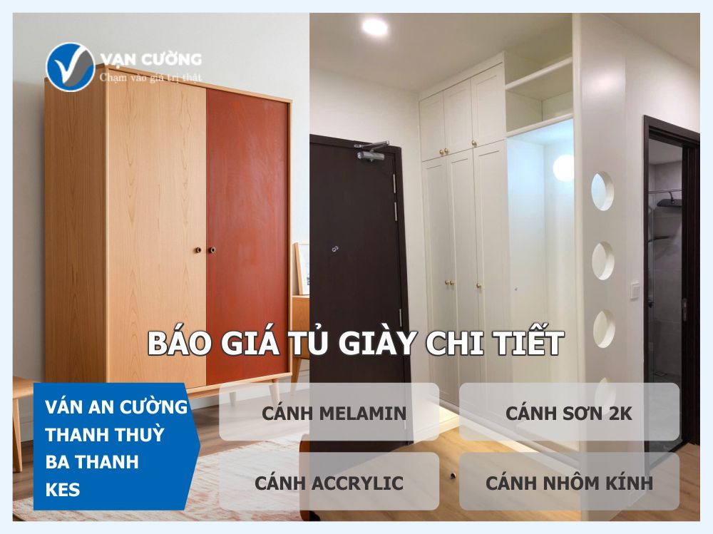 Báo giá tủ giày ván mdf