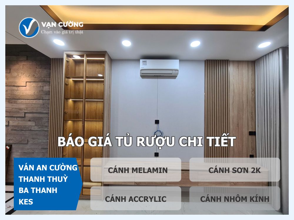 Báo giá tủ rượu ván mdf