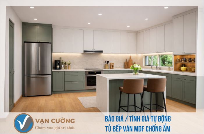 Báo giá nội thất bếp ván MDF chống ẩm