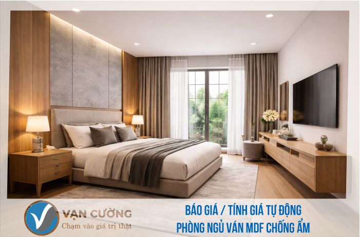 Báo giá nội thất phòng ngủ ván MDF chống ẩm