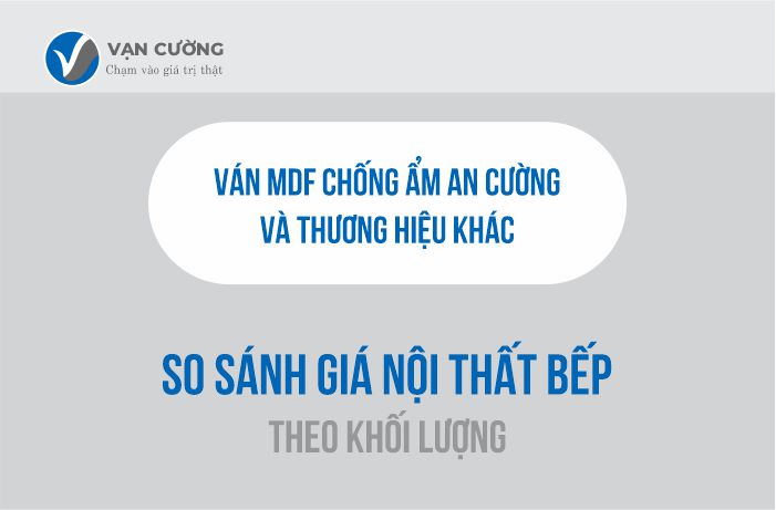 So sánh giá nội thất bếp ván An Cường và thương hiệu khác
