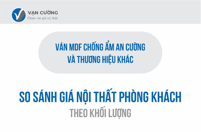 So sánh giá nội thất phòng khách ván An Cường và thương hiệu khác