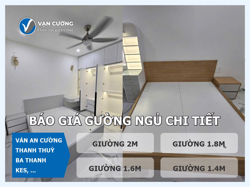 Báo giá giường ngủ ván mdf