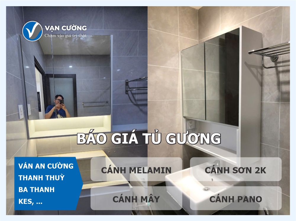 Báo giá tủ gương nhà wc